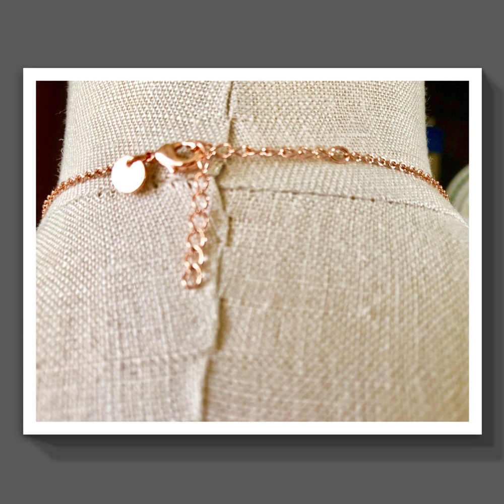 MM Melinda Maria Rose Gold Necklace NWT - Picture 3 of 3